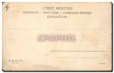 Femme offrant des fleurs à une petite fille — scène de tendresse — éditeur M. M. VIENNE, n° 194 — Rewers