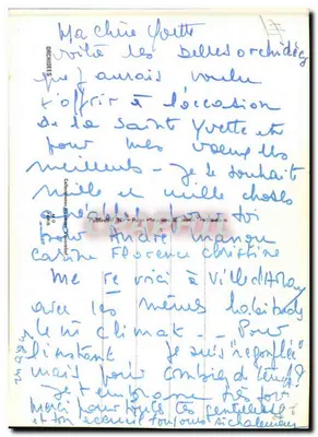 Orquídeas — Colecionador Alexandre Vassort — Paris — Verso
