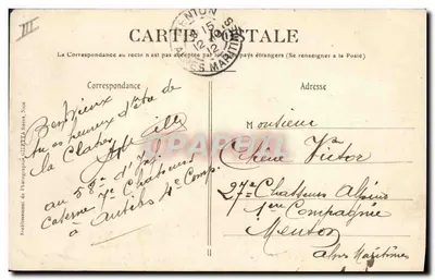 Antibes — O Sémaphore N.-D. de Bon-Port — Editor Guelle, N° 626 — Verso