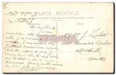 Toulon - L'Osservatorio della Marina — editore P.A.B. n°195 — Verso