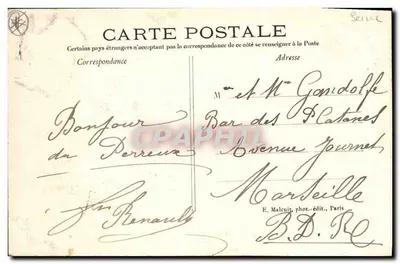 Champigny — Monument da Batalha de 1870 — E.M. n°189 — Verso