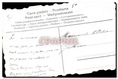 Pombo em bordado — Lembrança e Amizade — Carta postal multilingue — Verso