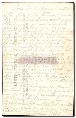 Buoni Auguri — cartolina ricamata — Verso