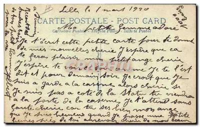 Flores bordadas — À minha querida mãe — Cartolina Postale — Verso