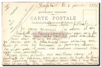 Foglia di houx — Buon Anno — Cartolina postale — Verso