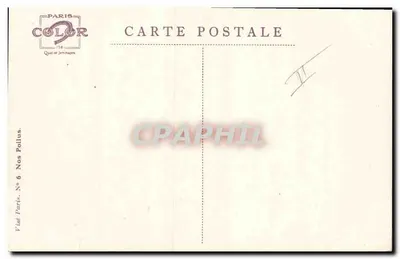 Soldat in Uniform — Arras — Zeichnung von Em. Dippuis — Rückseite