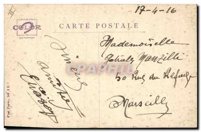 Porträt eines letzten Schusses von Passchendaele — Nov. 1914 — Verleger Paris Color — Rückseite