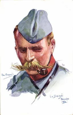Französischer Soldat — Portrait von Em. Dupuis — La Bassée, Dezember 1914