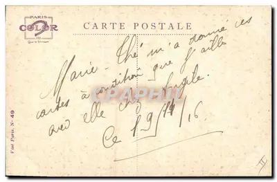 Infanterist (dahlen) — signierte Illustration Em Dupuis — Verlag Paris Color, n° 49 — Rückseite