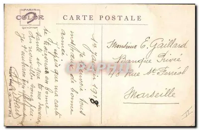 Infanterist — 1. Januar 1918 — Em. Dupuis, Infanterie Belgien — Rückseite