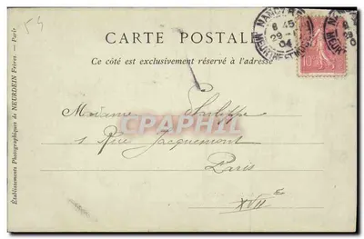 NANCY — A Fonte de Amphitrite — Editor Neurdein Frères, n°8 — Verso