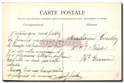 Marqueurite — Buena Estación — tarjeta postal decorativa — Reverso