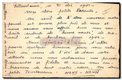 Bercre Lictrée — zimowy krajobraz — N.- — Rewers