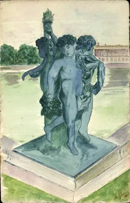 Estátua de três putti — Paris — A. Gontier