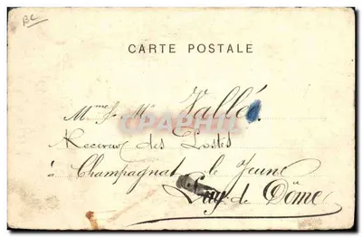 Femme en robe bleue et chapeau — Heureuses Sâques — Éditeur Chéron, n° 103 — Verso