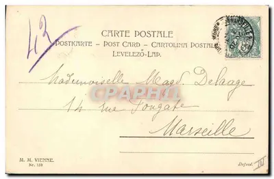 Crianças em traje da época — Marselha — M. M. Vienne, N° 159 — Verso