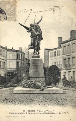 Ньёр — "Gloria Victis" — Памятник, возведённый в память о воинах 1870-71 гг. — Коллекция Clouzol, Ньёр