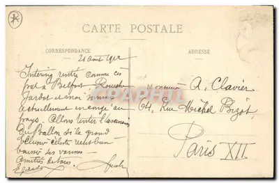 Belfort - O Monumento dos Três Cerco (1814-1815-1870-71) - Obra de Bartholdi — Verso