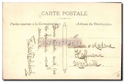 Uovo decorativo — ricamo vegetale — Cartolina postale — Verso