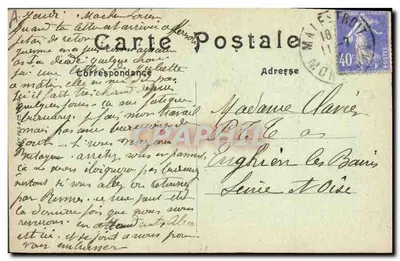 Młoda kobieta z Fouesnant — LL. — seria 30 Mœurs et Types Bretons — Rewers