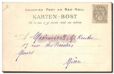 Vieux de Mahalon, Pont-Croix, Confort — Estudo de tipos — Coleção VILLEARD, Quimper — Verso