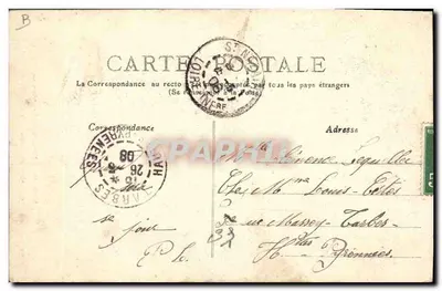 Josselin — Casais Jovens das Proximidades — Vve Chamarre, editora, Ploërmel (Morbihan) — Verso