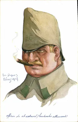 Officier de chasseurs (Lautsvehr allemand) — 1914 — Em. Dupurs, Reims