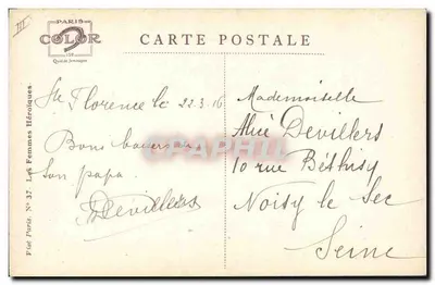 Die Flämische — Die Heldenfrauen — Verlag Paris Color, Nr. 37 — Rückseite