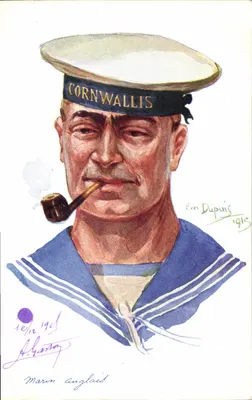 Marin anglais — Cornwal lis — dessin d'Ér. Dupuis 1915