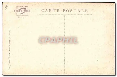 Bersaglier (Italien) — soldat en uniforme avec plume — éditeur Paris Color, N° 53 — Verso