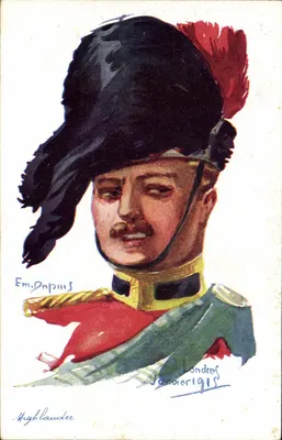 Highlander — soldat en uniforme — Em. Daplius, Londres, janvier 1915