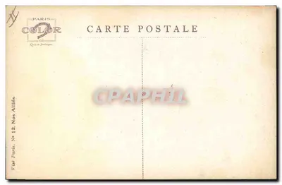 Infanterie Japonaise — Soldat en uniforme — Éditeur Paris Color, n° 12 — Verso