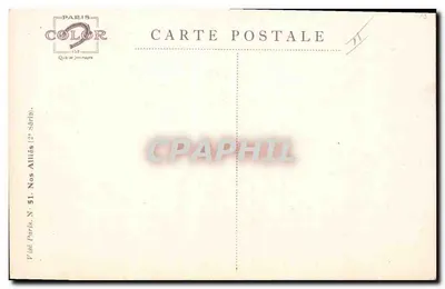 Marin anglais — portrait d'un marin en uniforme — Éditeur Paris COLOR, N° 51 — Verso