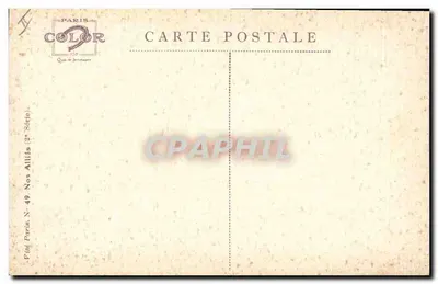 Soldat d'infanterie (dahan) — Éditeur Paris Color, série Nos Alliés, n° 49 — Verso