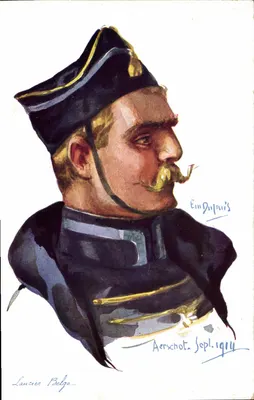 Laurier Belge — portrait militaire — En Dupuis, Aerschot, Sept. 1914