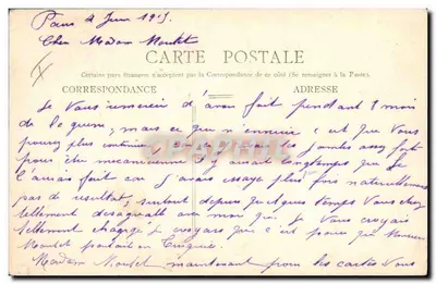 Mile Santori — De Muse in Louise aan het Opéra-Comique — C. Jeanette, uitg., Parijs — Achterkant