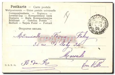 Joven mujer elegante — retrato — L. de Pouguy, n° 0380 — Reverso