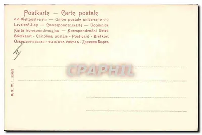 Mulher sob cogumelo — poema sobre a carne de cogumelo — editor Ch. Hébert, n° 4099/2 — Verso