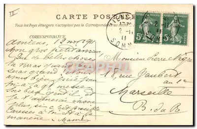 Amiens — Pałac Sądowy (Façada po stronie Wschodniej) — O. Hacquart, fot.-wyd., Amiens — Rewers