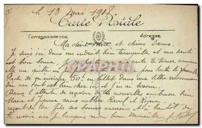 Amiens — O Palácio de Justiça — B.C.M. Paris 181 — Verso