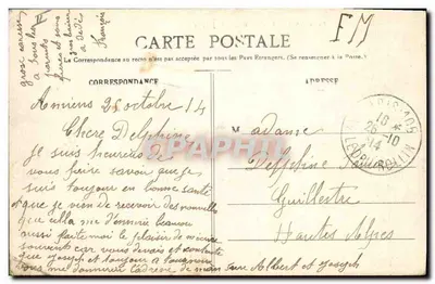 Amiens - O Palácio de Justiça — G. Leloug, em Albert, n°89 — Verso