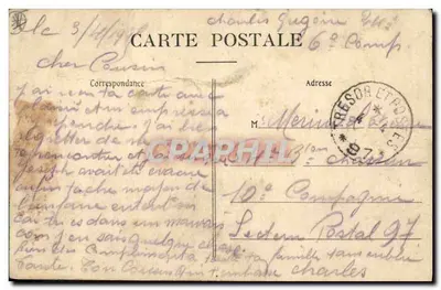 Granges (Vosges) — Monument Comemorativo — CL.C. M. N° 1556 — Verso