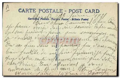 Uccelli e fiori — cartolina ricamata — editore Cartolina Postale, n. A — Verso