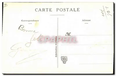 Cartolina postale ricamata — Louise — Fabbricazione Francese — Verso