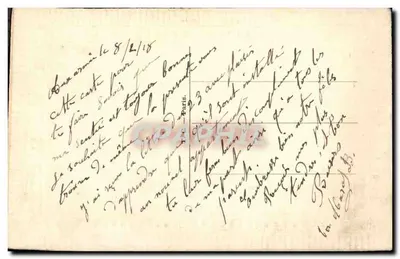 Scheda postale decorata — fiori viola e verdi — editore non visibile — Verso