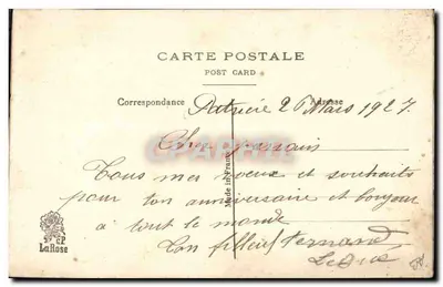 Bouquet di pensieri — Anniversario — Editore La Rose, numero di serie non visibile — Verso
