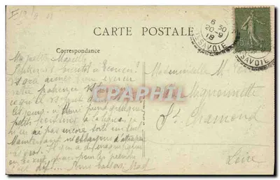 Annecy - A Prefeitura no estilo moderno de Luís XIII e o Monumento Sommeiller (engenheiro) — Verso