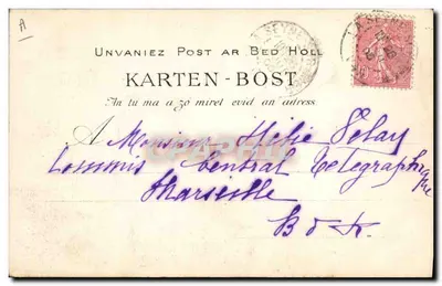 Młoda dziewczyna z Lanrieuc — 1904 — wydawca anonimowy, nr 174 — Rewers