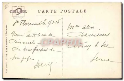 A Caucasiana — série As Mulheres Héroicas — editor Paris Color, n° 43 — Verso
