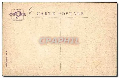 Retrato de um homem barbado com chapéu de pele — Émile Dulac, 1915 — Editor Paris Color — Verso